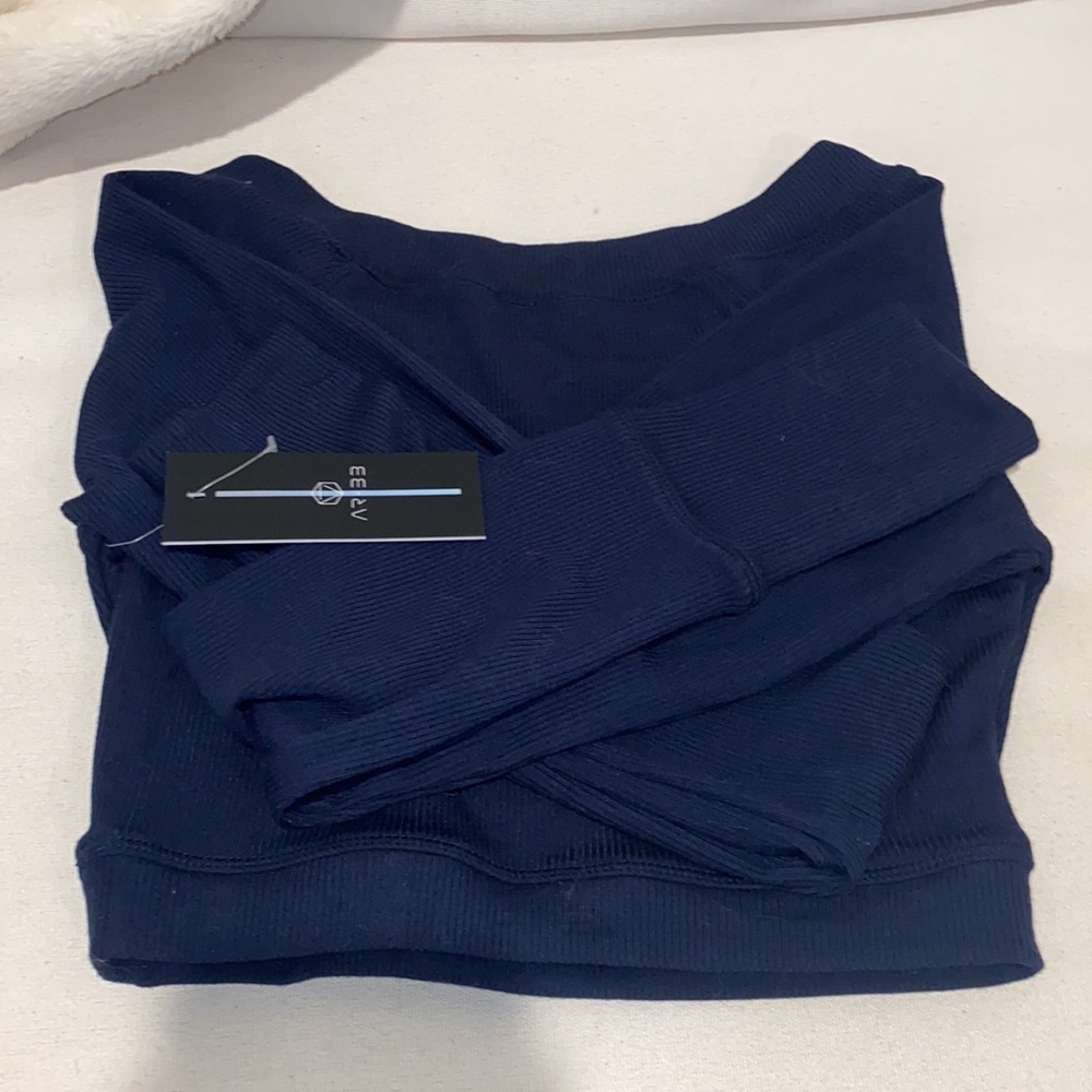 Free People Ribbed LS Crop - Picture 3 of 5